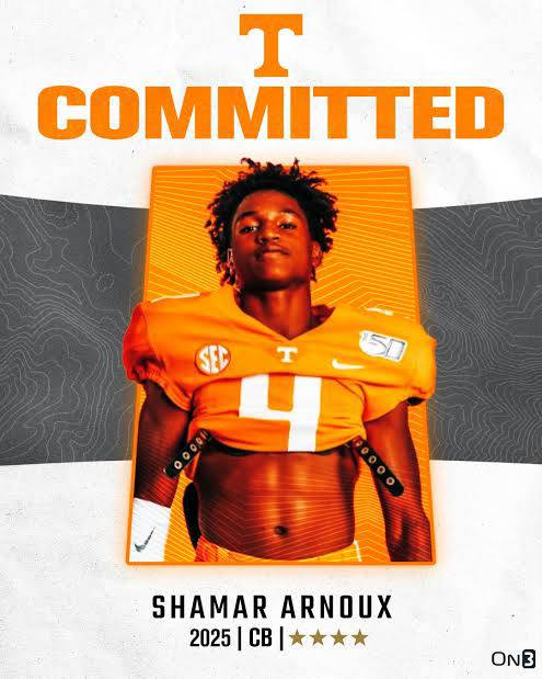 Breaking News: Tennessee’s 2025 Recruiting Class Strengthened by Mansfield 4-Star CB Shamar Arnoux…