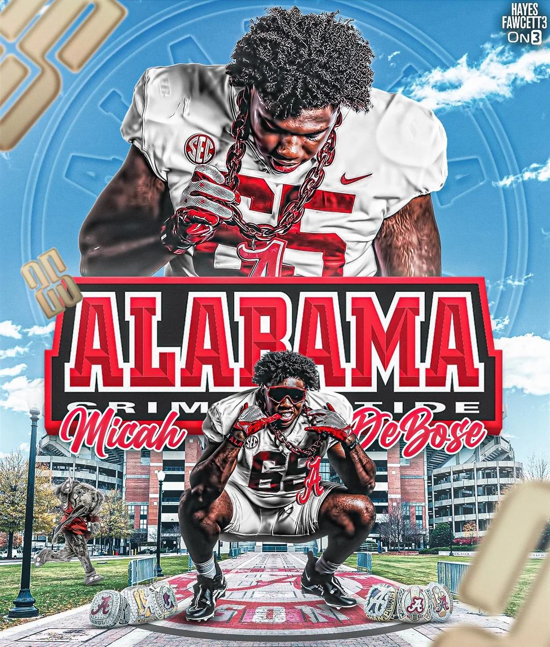 Breaking: Micah DeBose, who accomplishes what no offensive lineman has done, is Alabama’s fourth offensive line pledge in the ’25 class…