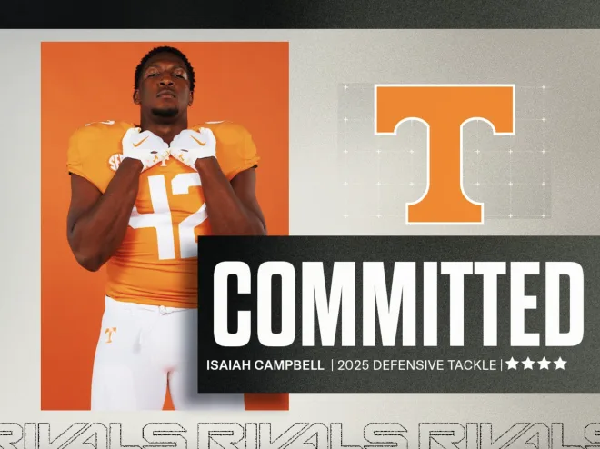 COMMIT ALERT: 2025 4-star DT Isaiah Campbell picks Tennessee football…