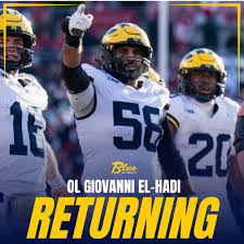 BREAKING: Michigan OL Giovanni El-Hadi will return to Michigan for a 5th season in 2025…