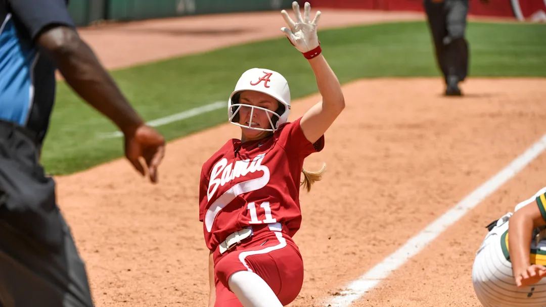 Sorry Dad: Kalen DeBoer’s daughter, Alexis, hits first career homer in the Huskies’ game with Alabama…