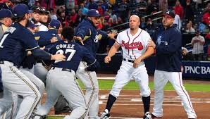 BREAKING NEWS :Two players suspended for their role in Braves-Brewers fracas……