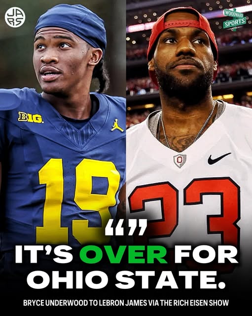 Bryce Underwood tells LeBron: ‘It’s over for Ohio State,’ setting off fans… Read more